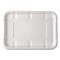 Eco-Products 8.5 in. x 6.2 in. x 0.5 in. Sugarcane Fiber Meat and Produce Food Trays - White (400/Carton)